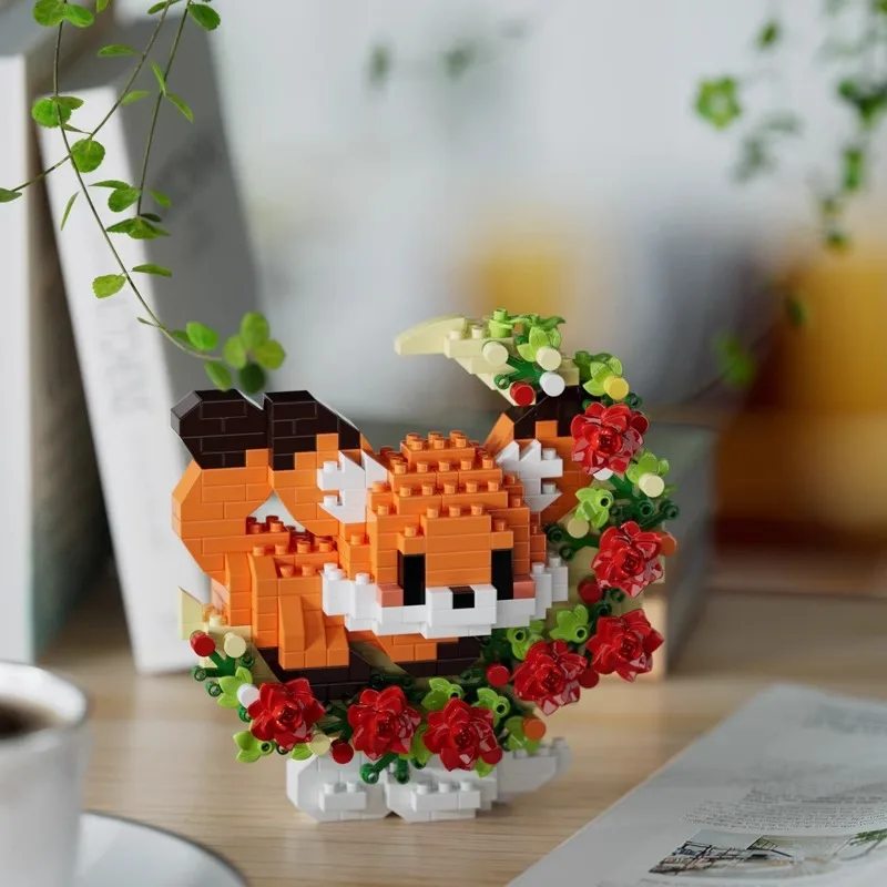 Цветок Луны Sanrio Cinnamoroll Мини Строительные Блоки Лосто Кошка Собака Лиса 3D Модель
