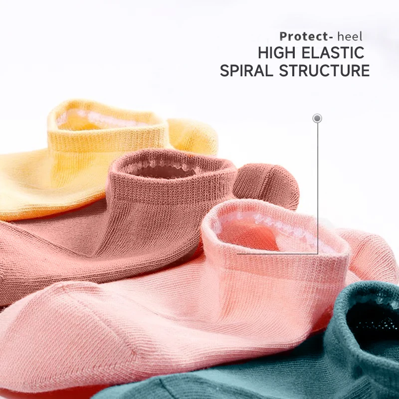 MiiOW 5Pairs/Lot Colorful Women Solid Ankle Socks Set Fashion Brand Concise Summer Breathable Cut Short Cotton Sokken for Ladies