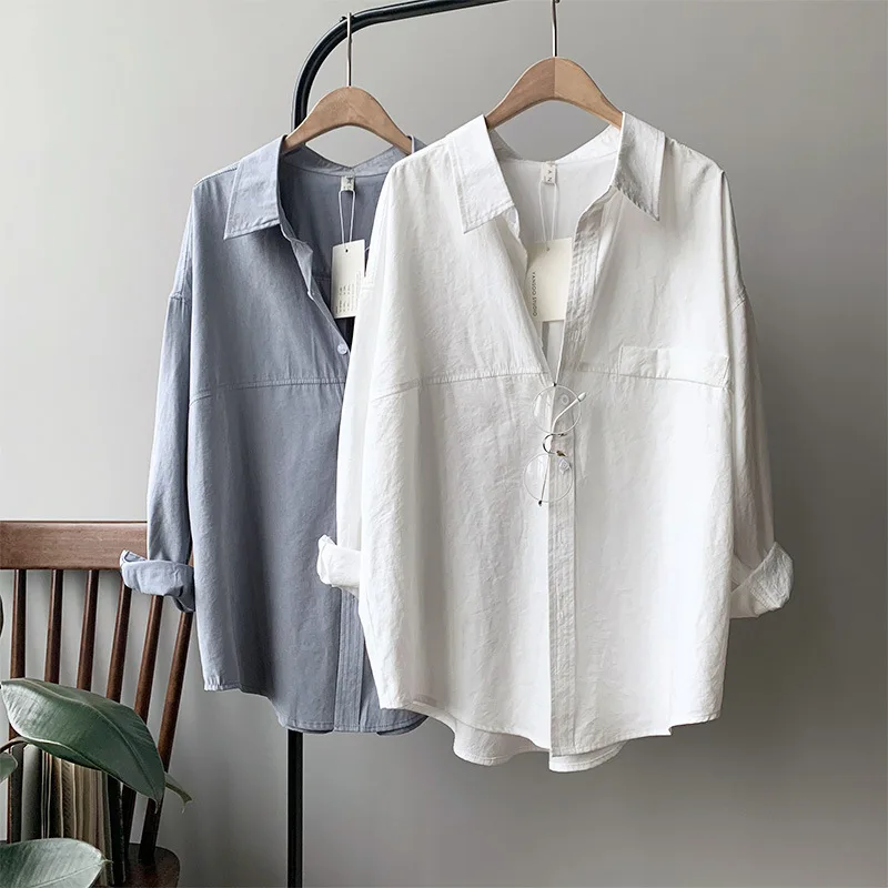 

Shirt women's cotton-feeling suede 2022 spring new silhouette long-sleeved Western-style retro shirt