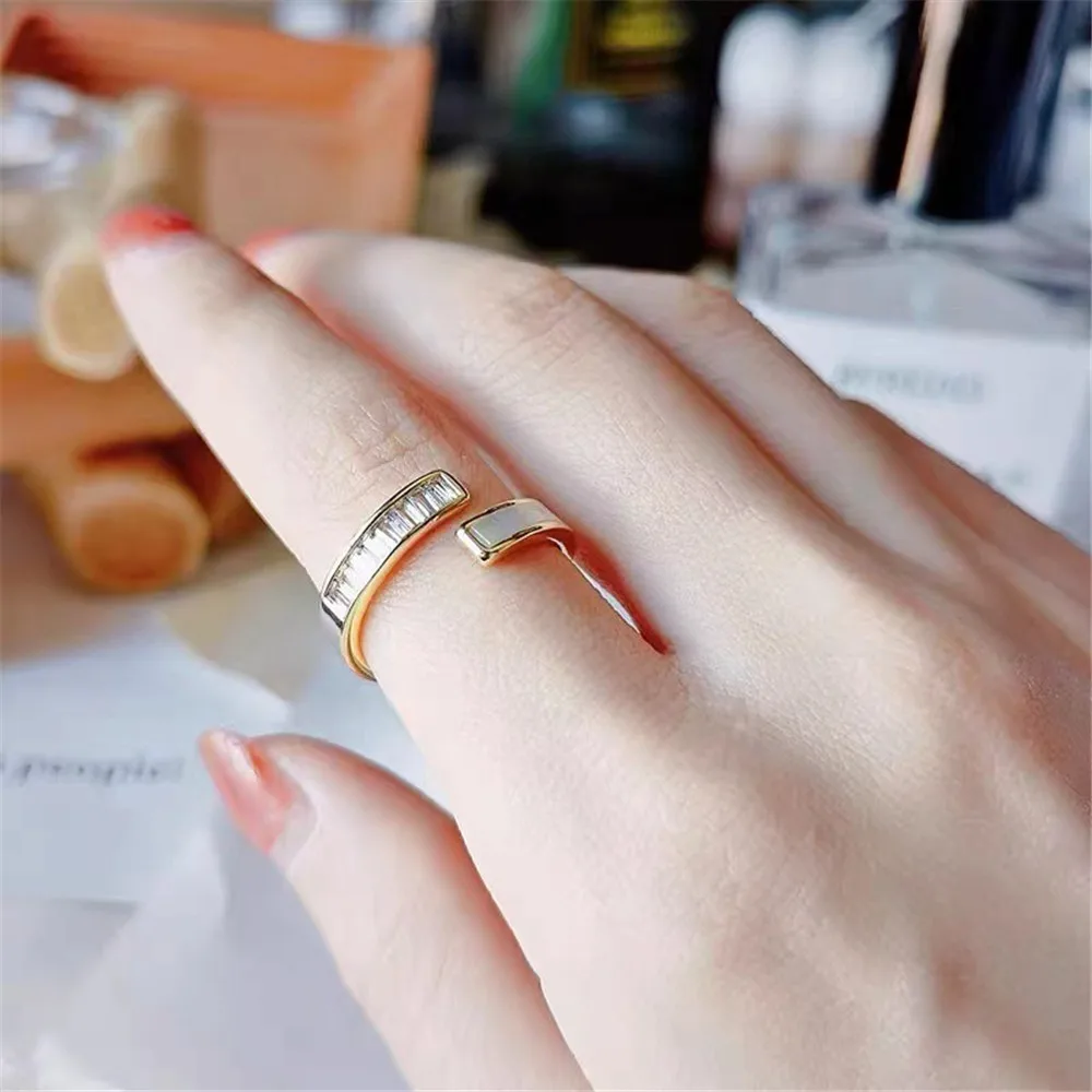 Южнокорейское темпераментное элегантное кольцо на палец эксклюзивный дизайн