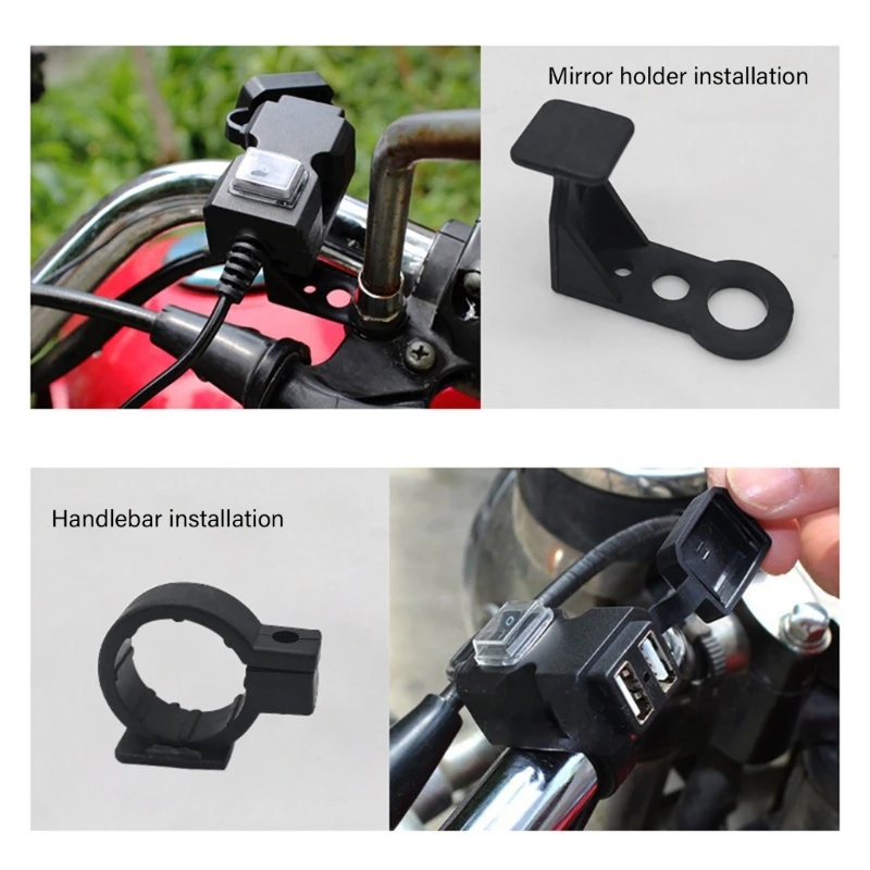 Универсальный мотоциклетный двойной USB-адаптер для зарядного устройства