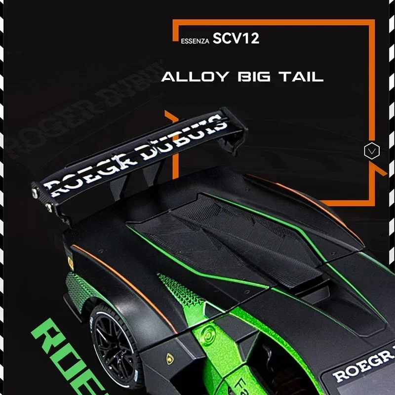 1:24 Lamborghini Essenza SCV12 Track Version Supercar литой под давлением модель автомобиля звук и
