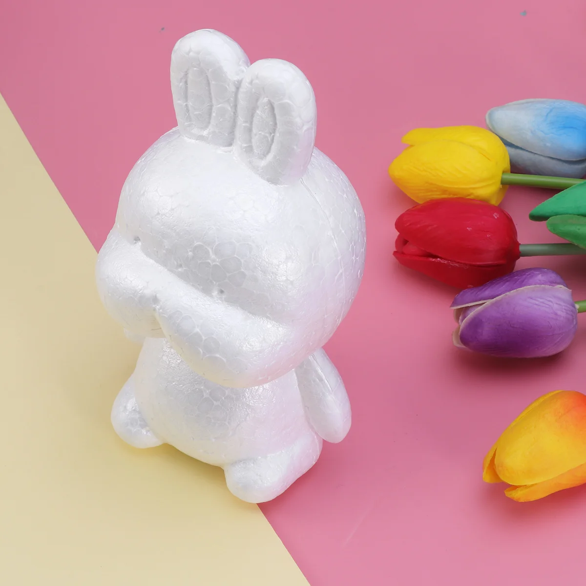 

White Modeling Rabbit Shaped Polystyrene DIY Craft Modeling (White)