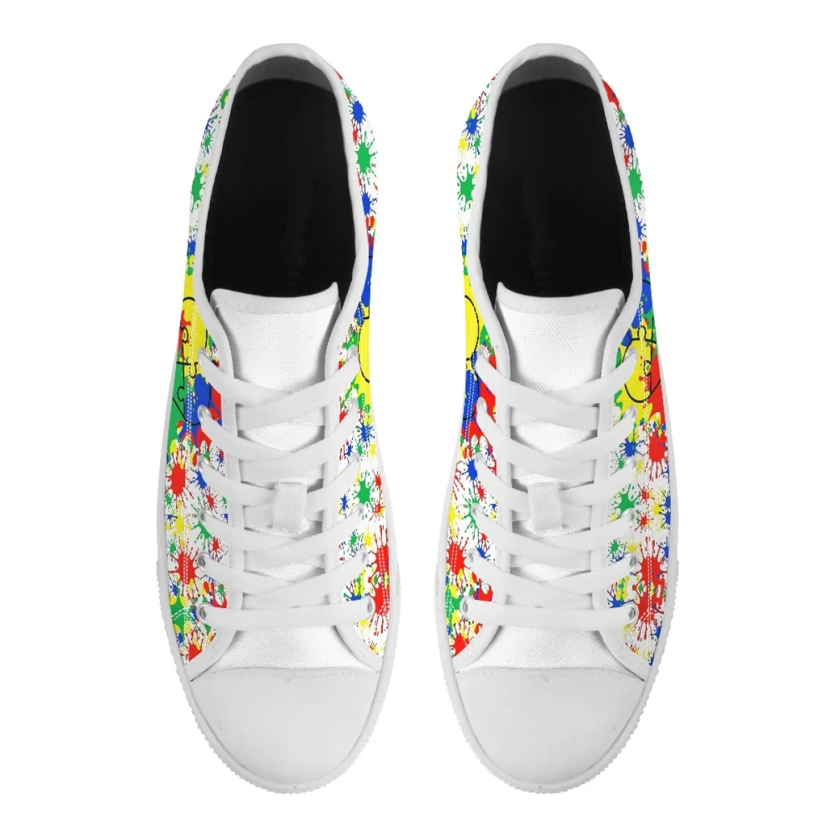 Autism Awareness Print Female Shoe Fashion Design Color Block Portable Sport Shoes Holiday Gift Street Style Sneakers for Women