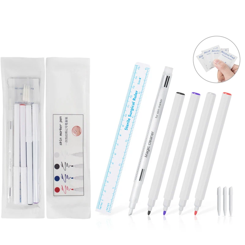 

Surgical Tattoo Skin Marker Pen Set Microblading Marker Pen Tattoo Eyebrow Lip PMU Accessories Permanent Makeup Tattoo Supplies