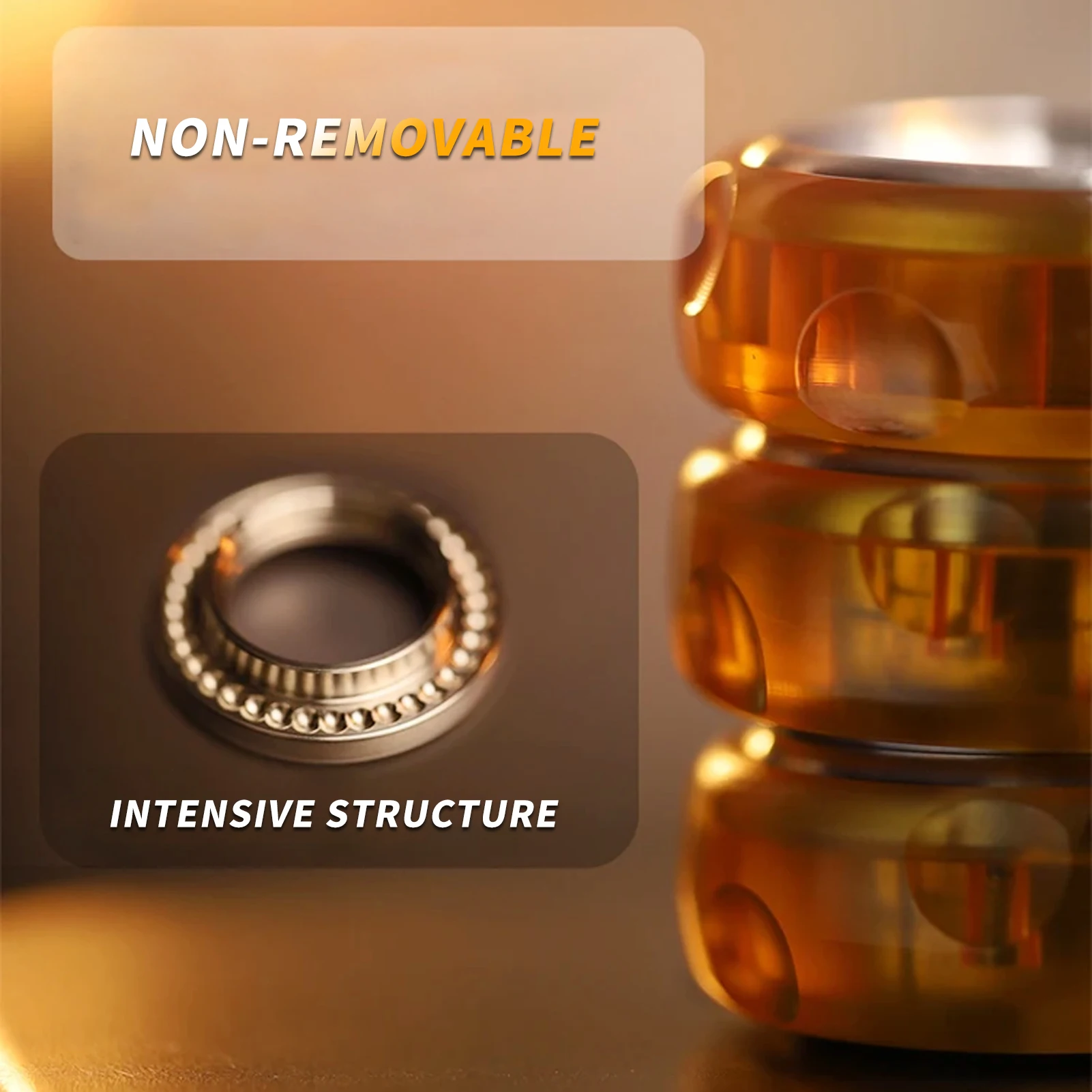 Кольцо с сыром металлический слайдер тактильный режим релаксация EDC