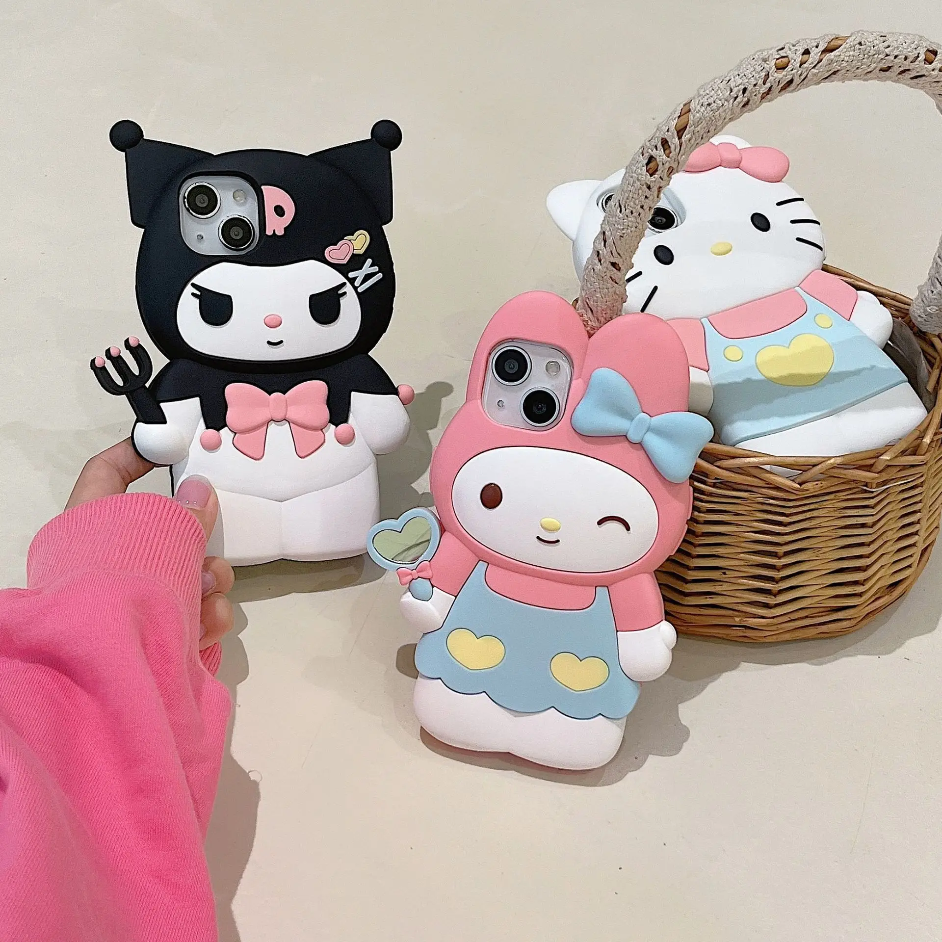 

Anime Kawaii Sanrio Hello Kitty Cute Cartoon Iphone Phone Case New Anti-Fall Anti-Collision Phone Case for Iphone12-15Promax