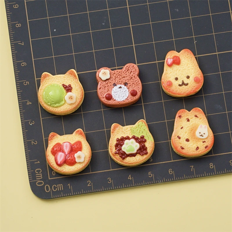 10/12 шт. тостовое печенье в форме животного подвески из смолы шоколадное