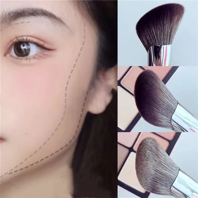 

Sickle Contour Makeup Brush Sickle Eyeliner Brush Knife Edge Ultra Thin Fine Oblique Angle Flat Head Eyebrow Brush Makeup Tool