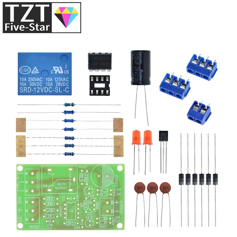 NE555 Комплект контроллера переключателя уровня воды Датчик Автоматический