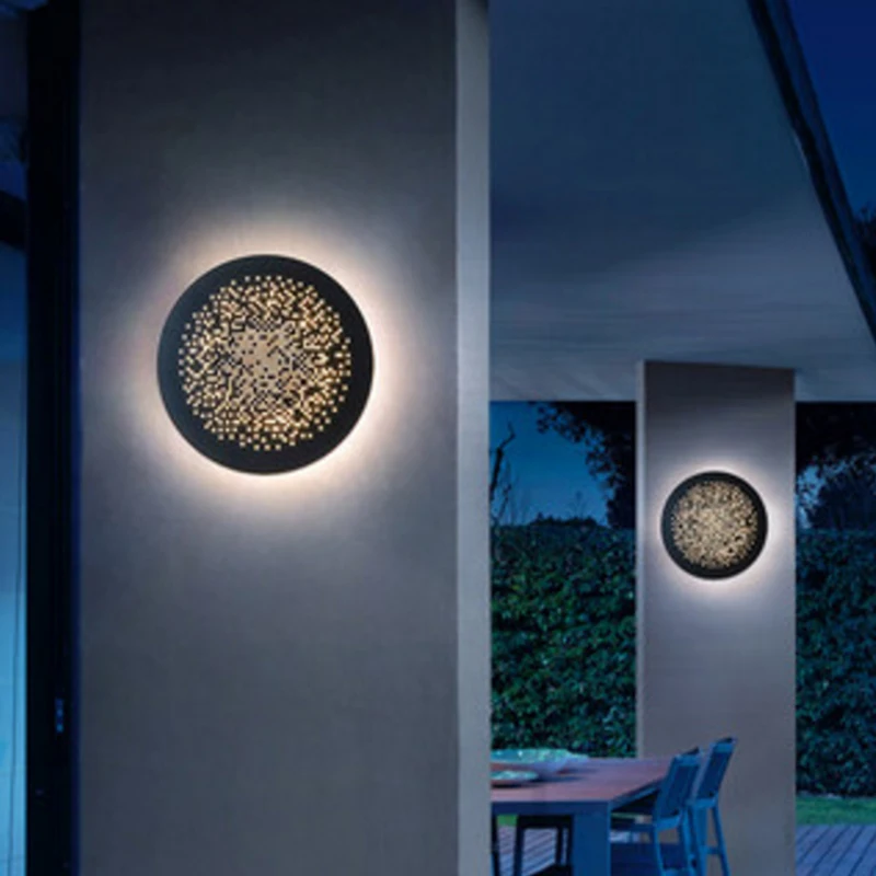 

Светодиодный настенный светильник для улицы, Водонепроницаемый Креативный современный простой, для балкона, лестницы, двора, виллы, Уличный настенный светильник