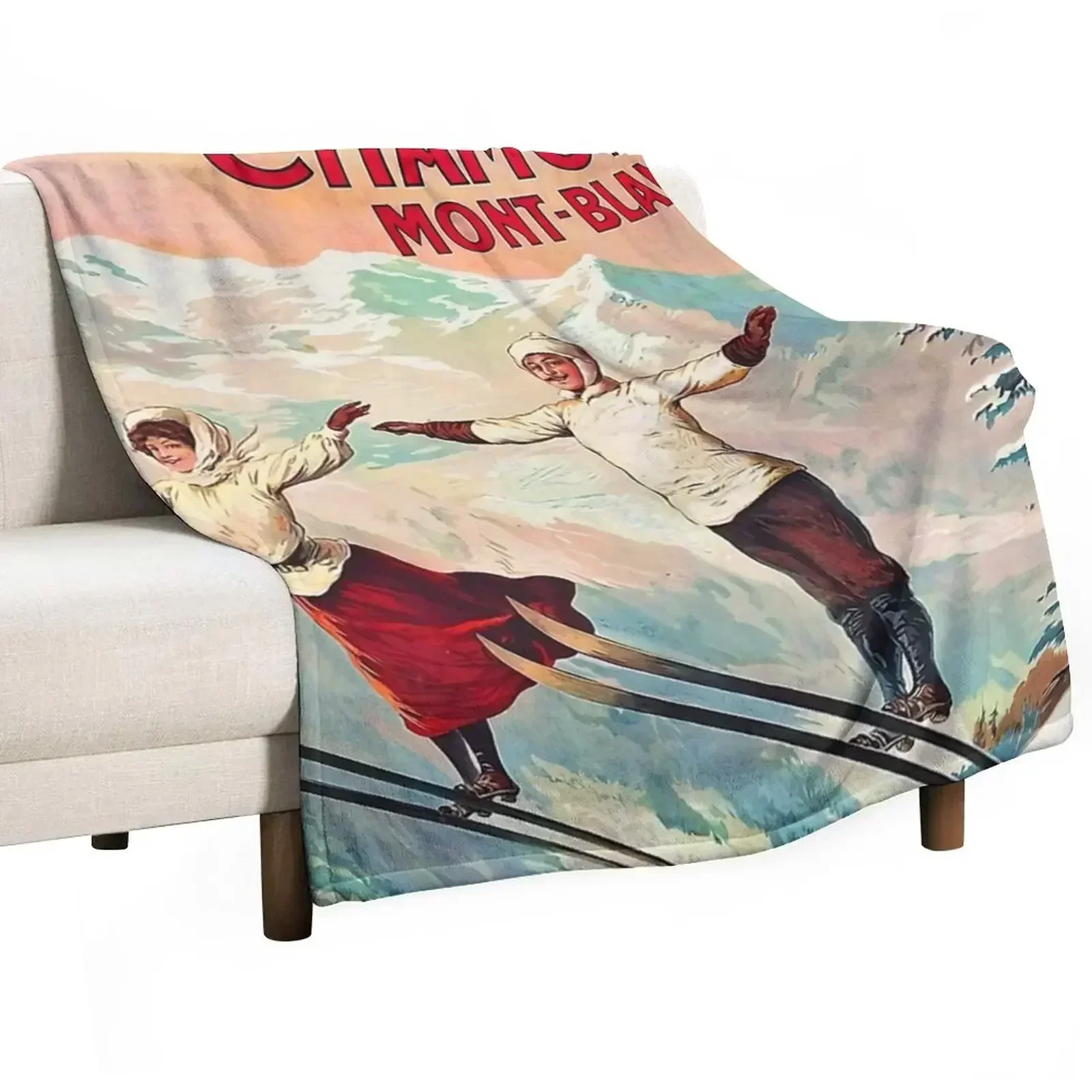 Шамоникс Мон Бланк - Винтажное плед декоративные одеяла для кроватей