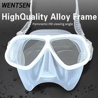 new high end free diving mask gold plated goggles frame ultra low volume snorking equipment underwater scuba divig free dive