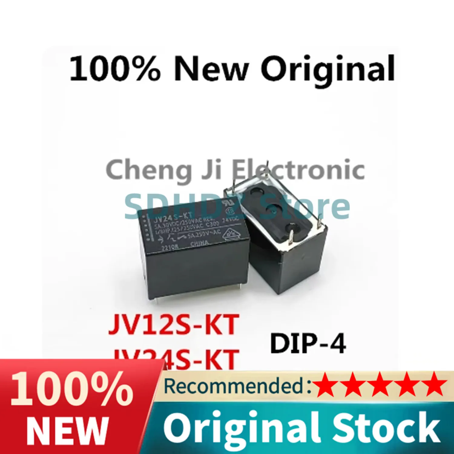 5-10 шт./лот JV24S-KT 、JV12S-KT 、JV5S-KT DIP-4 новое оригинальное электромагнитное реле 5A SPST-NO
