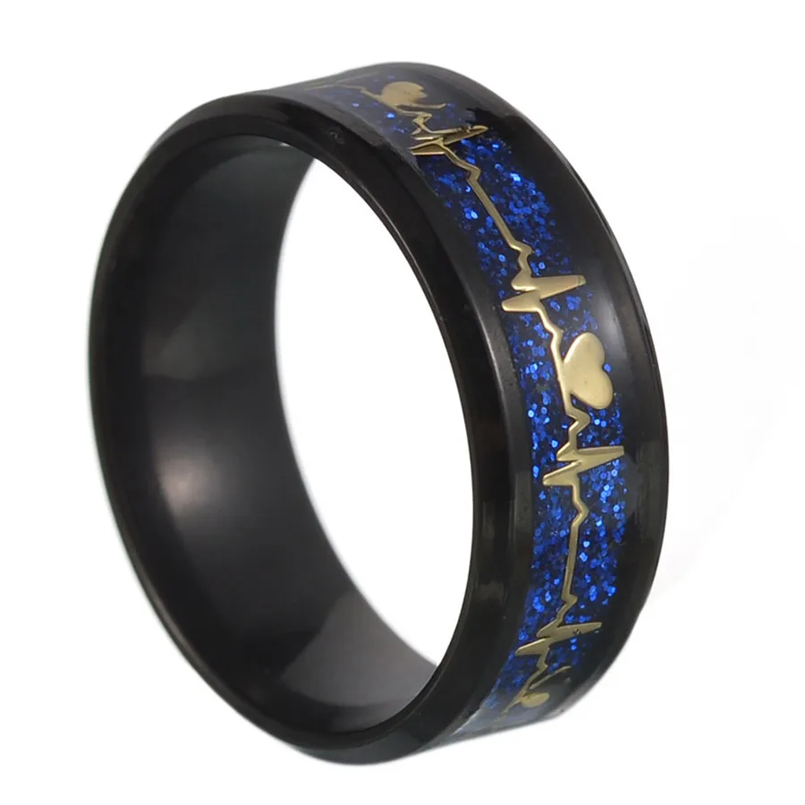 Мужские/женские ювелирные изделия из титановой стали с черной