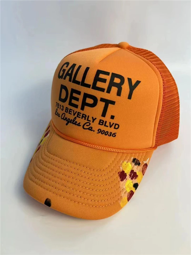 

Galleryes Dept Tide Baseball Cap Street Graffiti Mesh Trucker Hat Casual Letter Cap Men and Women The Same Sun Hat