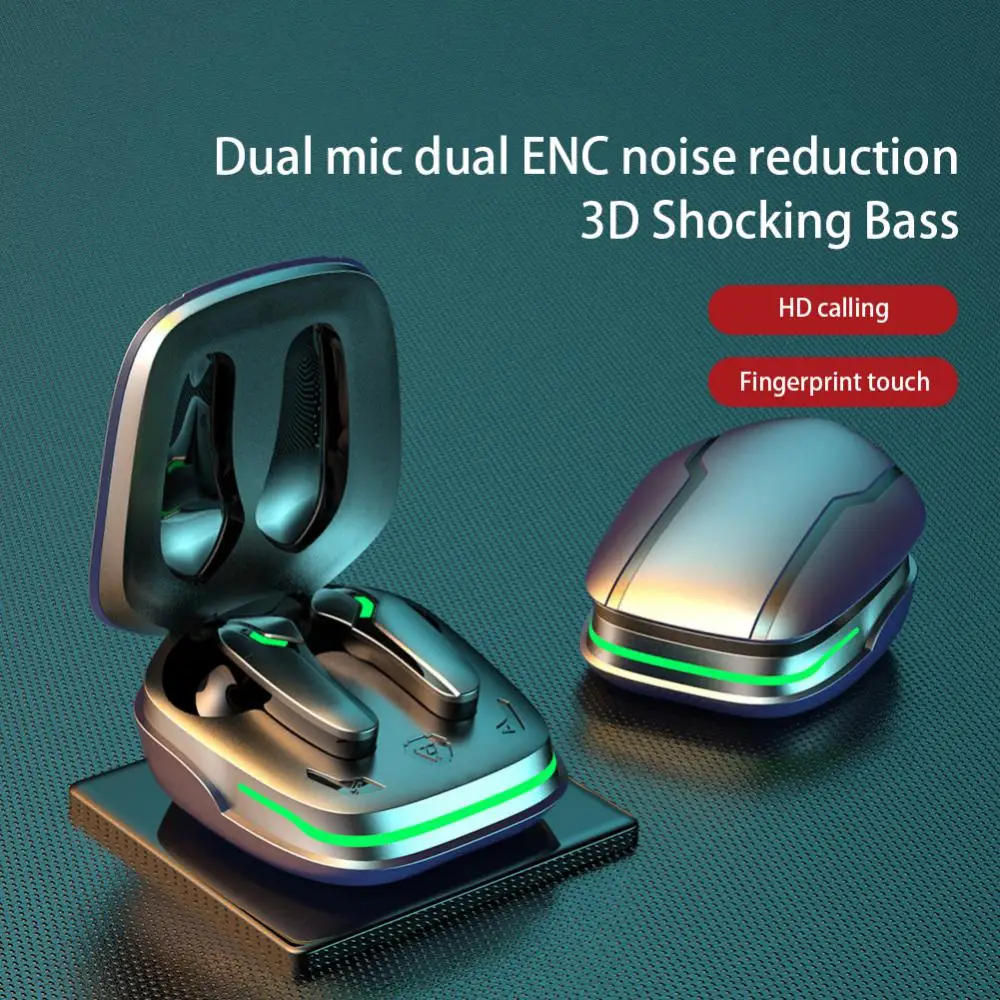 

Tws Wireless Headphones Sports Waterproof Gaming Headset Wireless Earbuds Bluetooth 5.2 Enc Noise Cancelling Hd Gaming With Mic