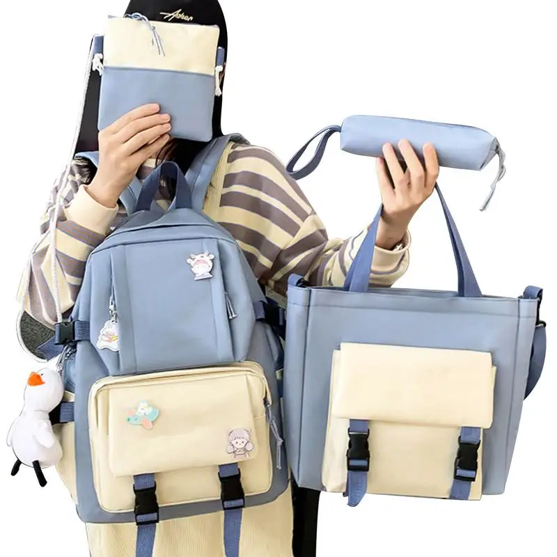 

Cute Backpacks For Teen Girls Durable Backpack Harajuku Preppy Backpack Set Including Backpack Handbag Shoulder Bag And Pen Case