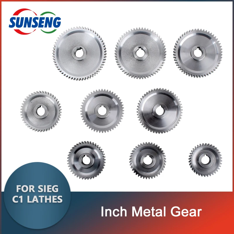 

9pcs Inch metal gear set for SIEG C1&M1 lathe machine S/N:10085A