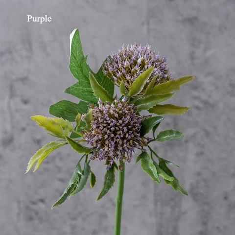 Искусственный сине-фиолетовый шар из пластика для декора