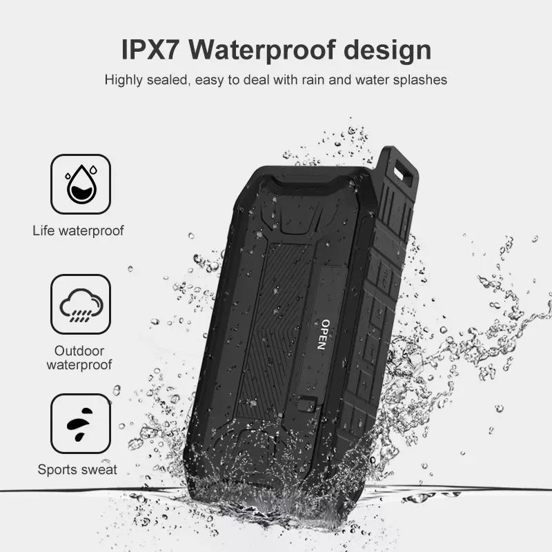 

Портативная Bluetooth-Колонка CHIYI IPX7, водонепроницаемая Беспроводная колонка с басами, уличная колонка с поддержкой AUX, TF, USB, сабвуфер, громкий ди...