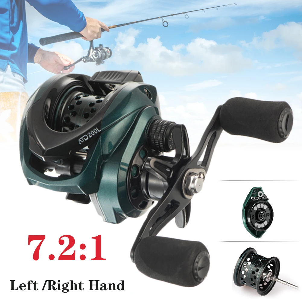 

Baitcasting Reel Max Drag Fishing Reel 10KG Ultra-Light 7.2:1 Ratio Magnetic Brake Baitcast Reel Long Casting Wheel Reel Tackle