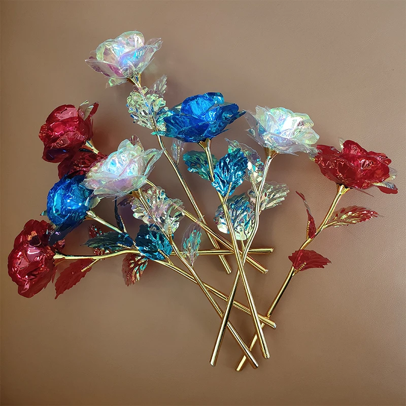 

Креативный подарок на день Святого Валентина, покрытая фольгой 24 К, розовая, Золотая Роза, долговечная любовь, Свадебный декор, любимая Роза,...