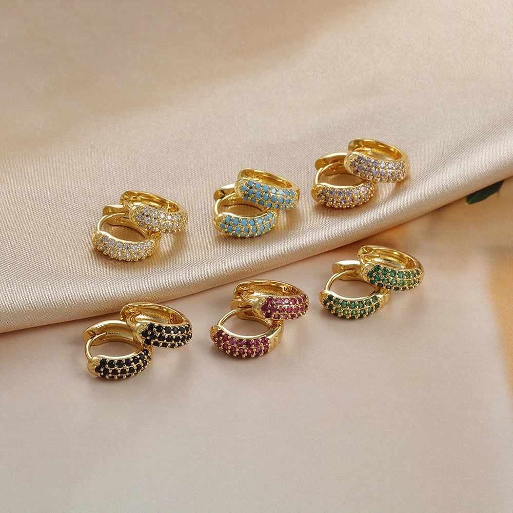 Роскошные маленькие серьги-кольца Huggie из нержавеющей стали для женщин