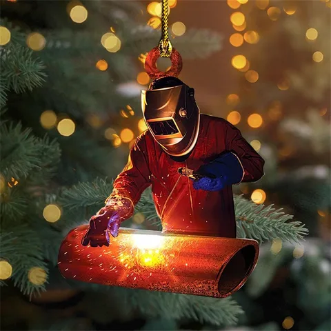 2023 Navidad Рождественский кулон DIY личное семейное Рождественское украшение для домашнего украшения Рождественский персонализированный подарок сварщика