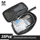 35 шт.лот 50 мм GCr15 Pozidrive, шестигранные Нескользящие отвертки с одной магнитной головкой PZ1  PZ2  PZ3 PH1 PH2 PH3