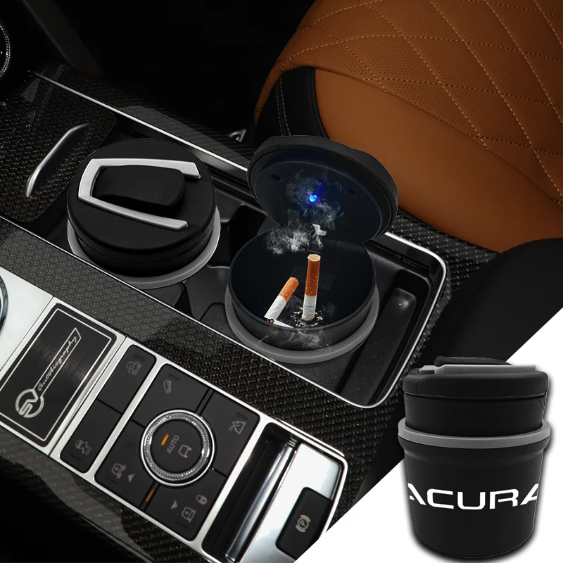 

1PCS Portable LED Car Ashtray Automatic Light Indicator Car Cup Holder for Acura RDX TLX CDX MDX RDX ZDX TL TLX TLXL RLX TSX RSX