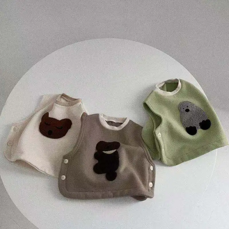 

Baby Girls Boy Vest Infant Cartoon Sleeveless Pullover Vest Newborn Coat Knit Vest Baby Toddler Spring Autumn Outerwear 2022 New