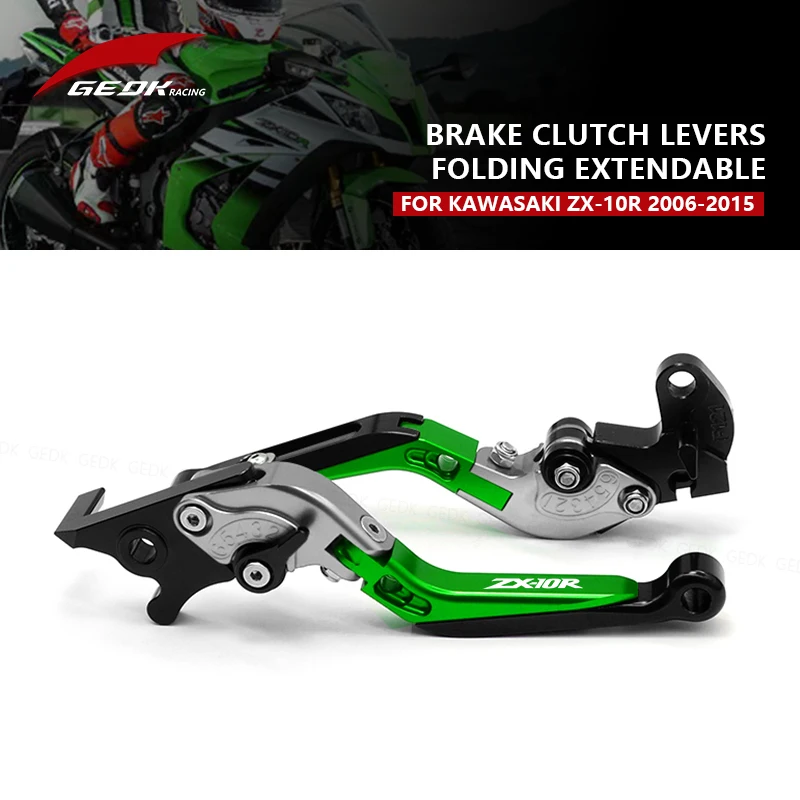 

For Kawasaki ZX10R 2006-2015 ZX 10R Motorcycle Brake Clutch Levers Folding Extendable Adjustable CNC Aluminum Accessories