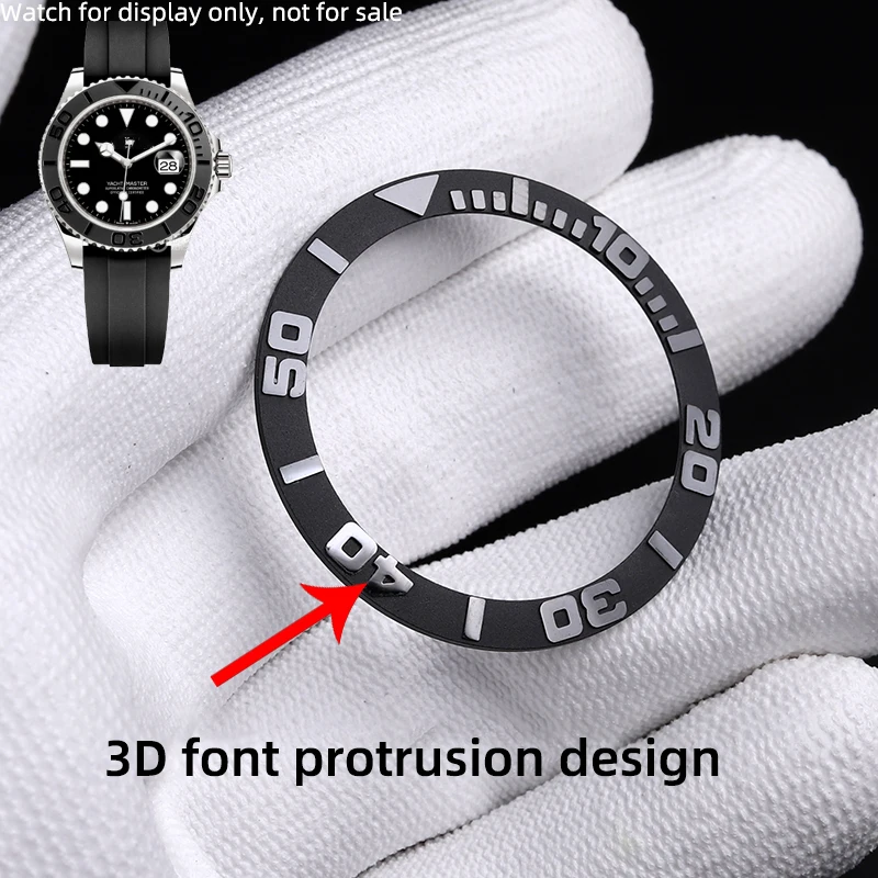 Керамическое кольцо-часы для яхты Rolex объемные часы со скошенным шрифтом цельные