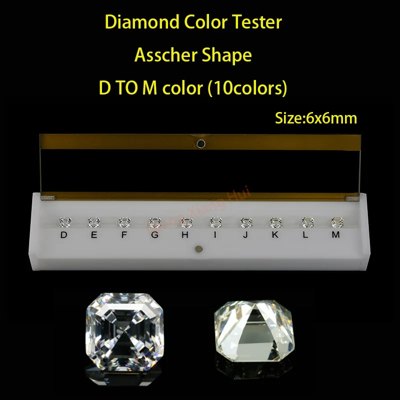 Difference shaped Diamond grade color standard cz master and D To M white Color with laser Cubic Zirconia stone Tester Tools