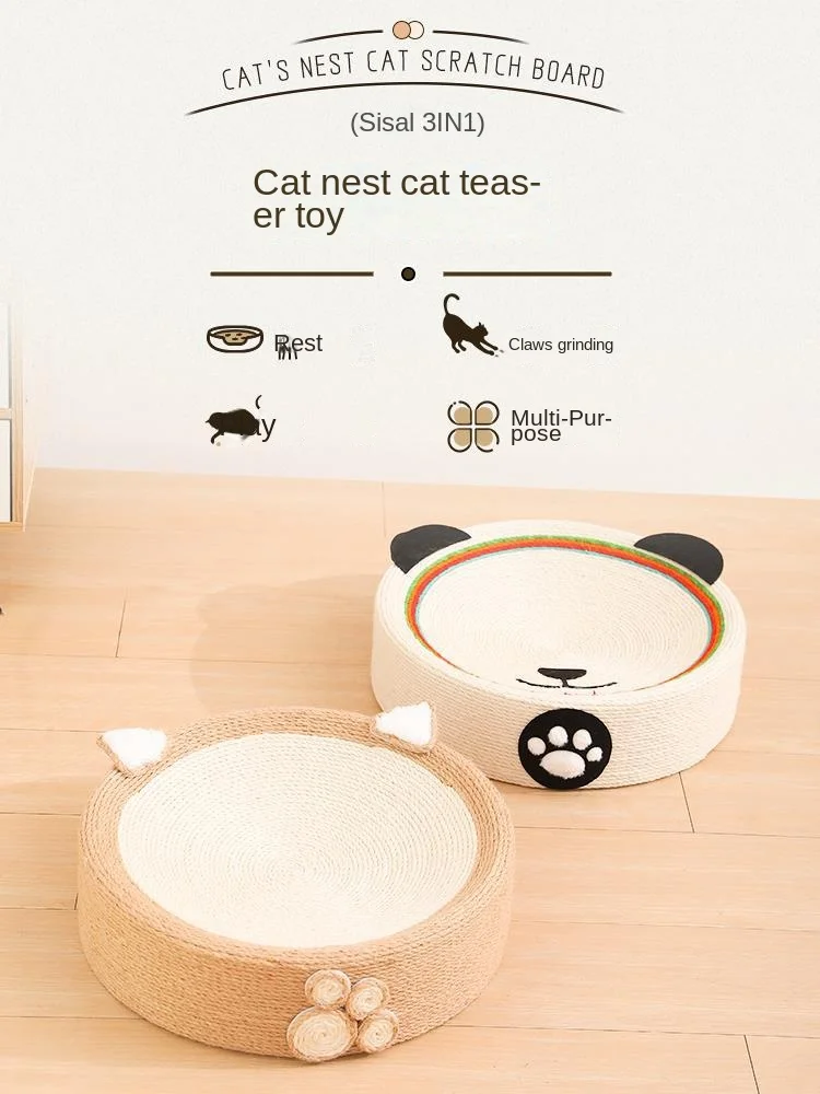 

Cat's Nest, Cat Scratching Post, Wear-resistant, No Chip Off, Sisal Hemp Cat's Claw Plate, Cat's Claw Basin, Round Cat's Cat Toy
