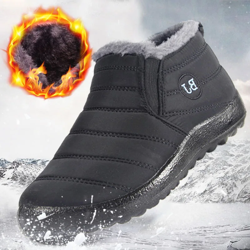 

Женские ботинки для снежной погоды, новая женская обувь без шнуровки, женская обувь на плоской подошве, ботильоны, водонепроницаемые мягкие...