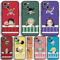 japanese anime one piece phone case for apple iphone 11 12 13 14 max mini 5 6 7 8 s se xr xs pro plus black luxury silicone soft