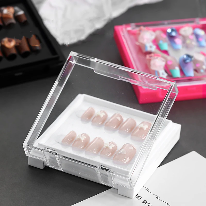 Двухслойная витрина для ногтей прозрачная акриловая хранения
