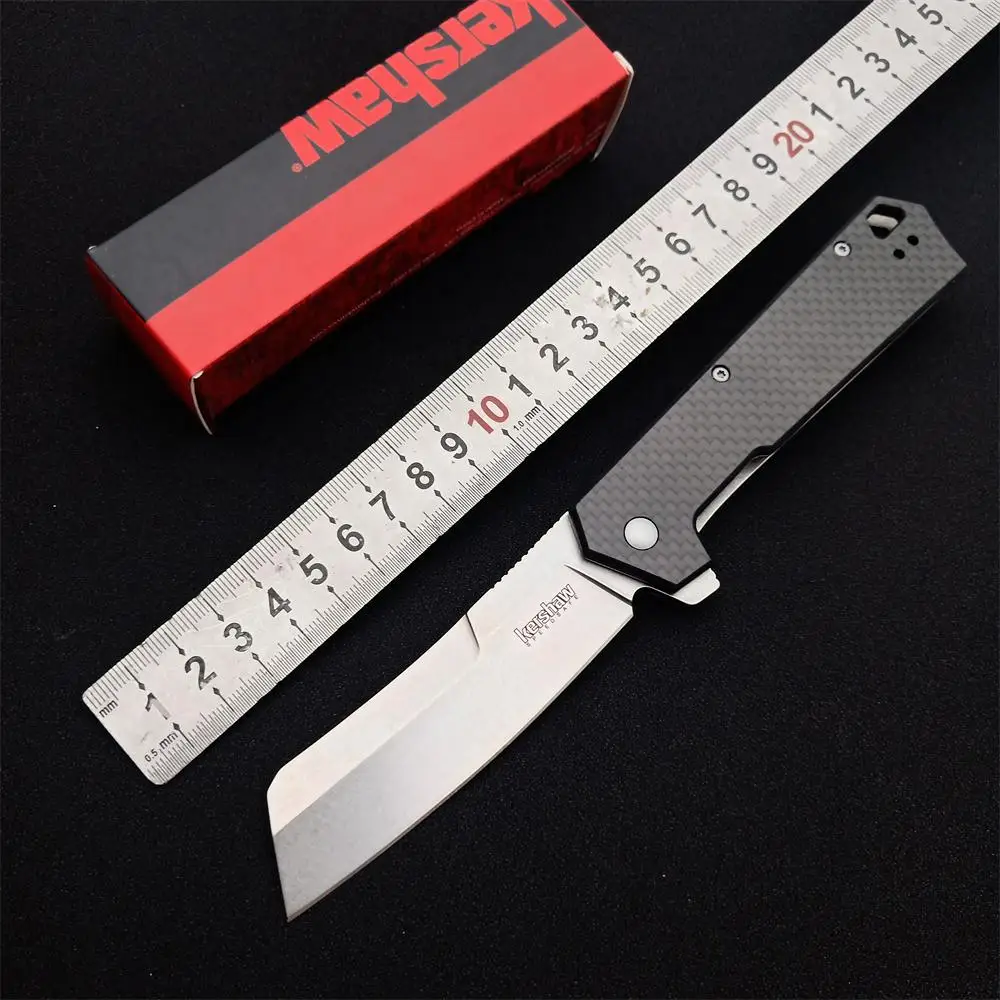 

Kershaw 1372 Folding Pocket Outdoor Camping Knife 8CR13mov Blade Carbon Fiber Handle Tactical Survival Knives Utility EDC Tools