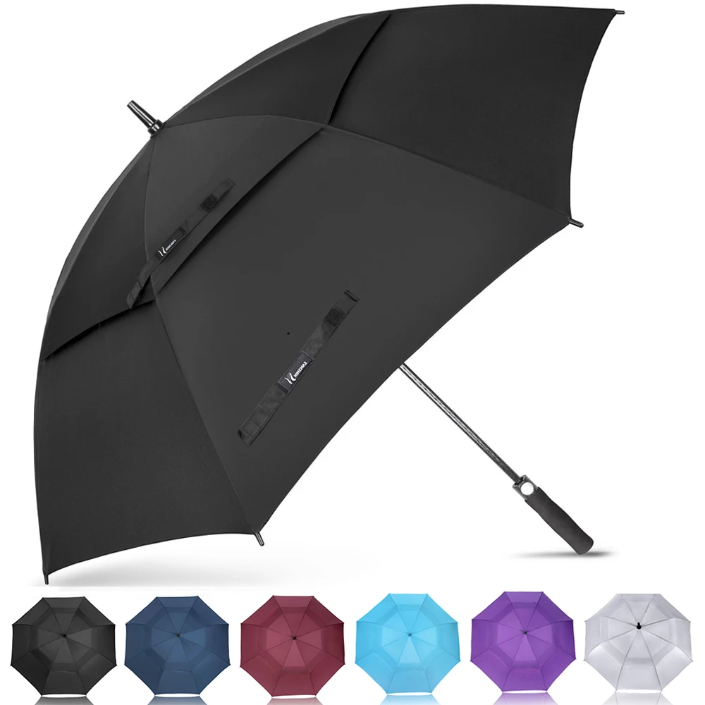 

Ninemax Golf Umbrella 54 Inch Wind Water Resistant Long Handle Business Automatic Open Rain Umbrella With Double Canopy