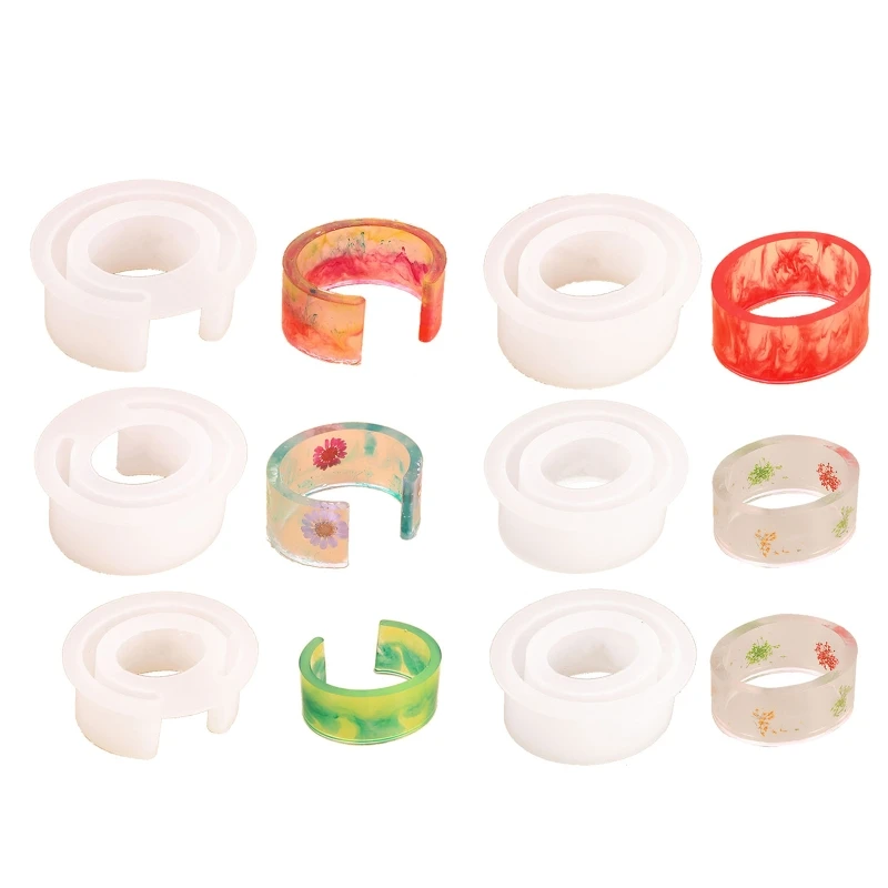 

6 Sizes DIY Wide Acrylic Bracelet Silicone Molds Kit Open Cuff Bracelet Bangle Resin Casting Mould Jewelry Making Tools