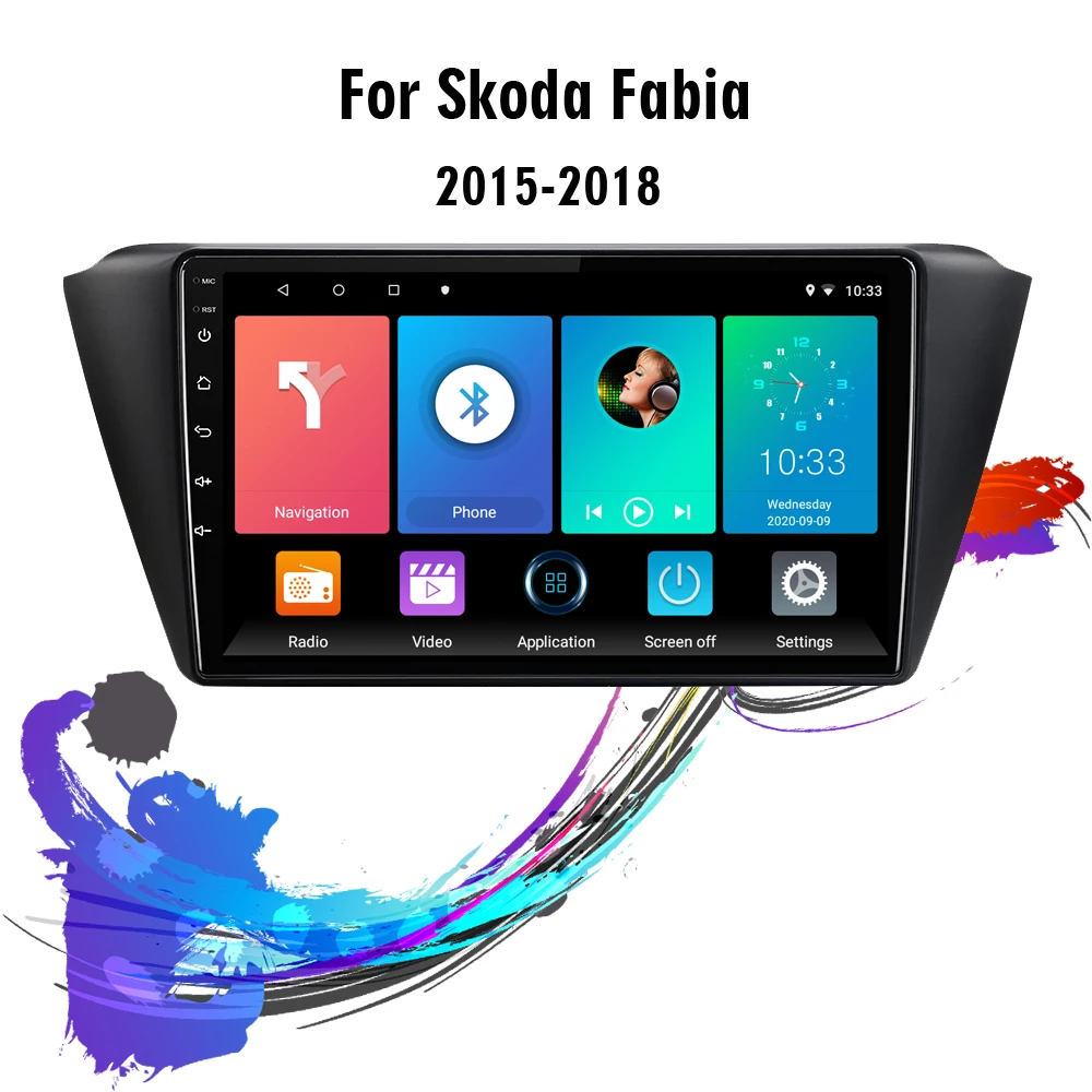 

CarPlay Автомагнитола Магнитола Автомобильное радио Eastereggs, 2 Din, Android, для Skoda Fabia 2015-2018, Wi-Fi, GPS-навигация, FM, Bluetooth, автомобильный мультимедийный пл...