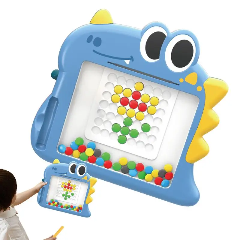 

Magnetic Drawing Board For Kids Large Doodle Board With Magnet Beads And Pen Cute Dinosaur Montessori Toys Gift