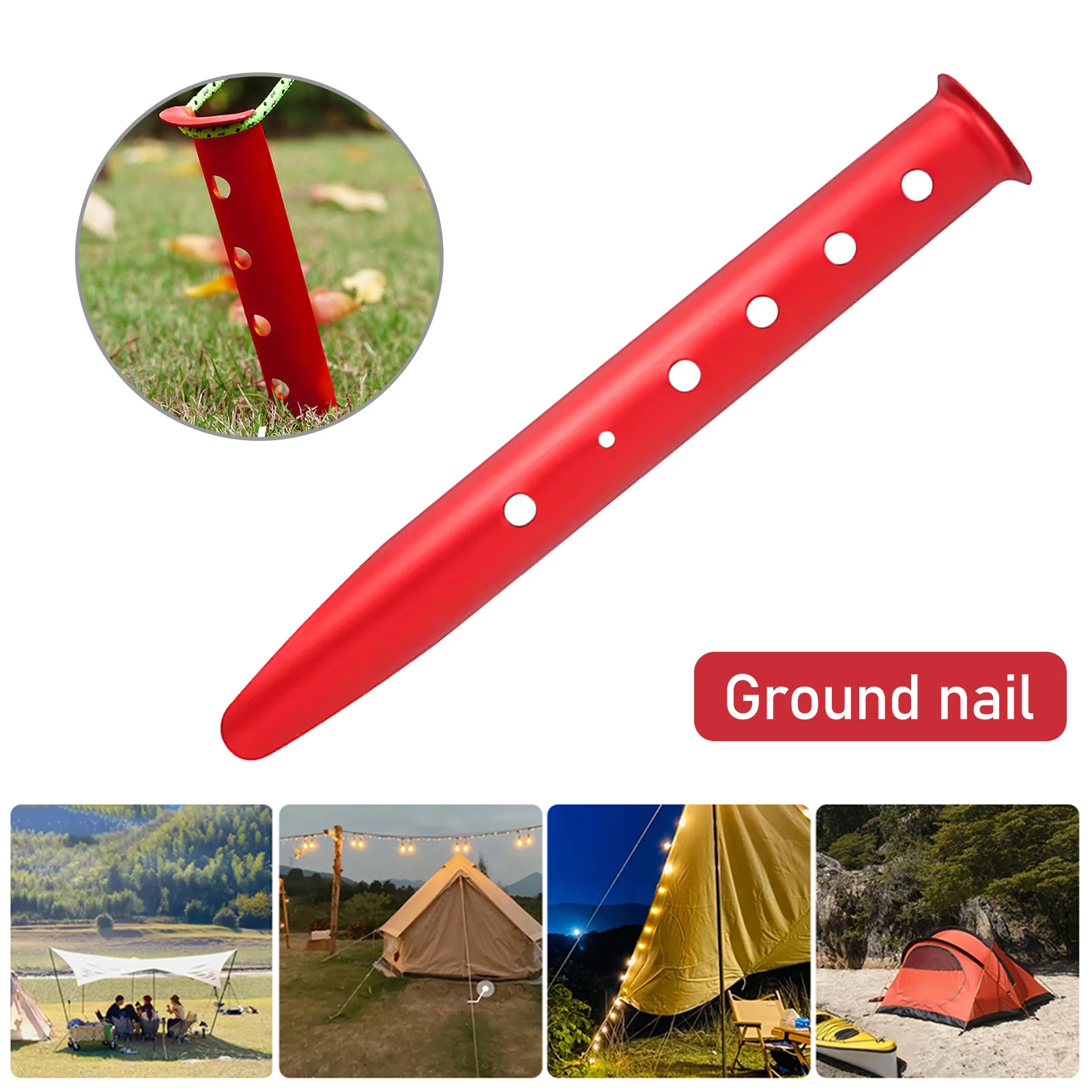 

U-Shaped Tent Pegs Lightweight Tent Nails for Camping Hiking Backpacking Tools Outdoor Sports Beach Accessories