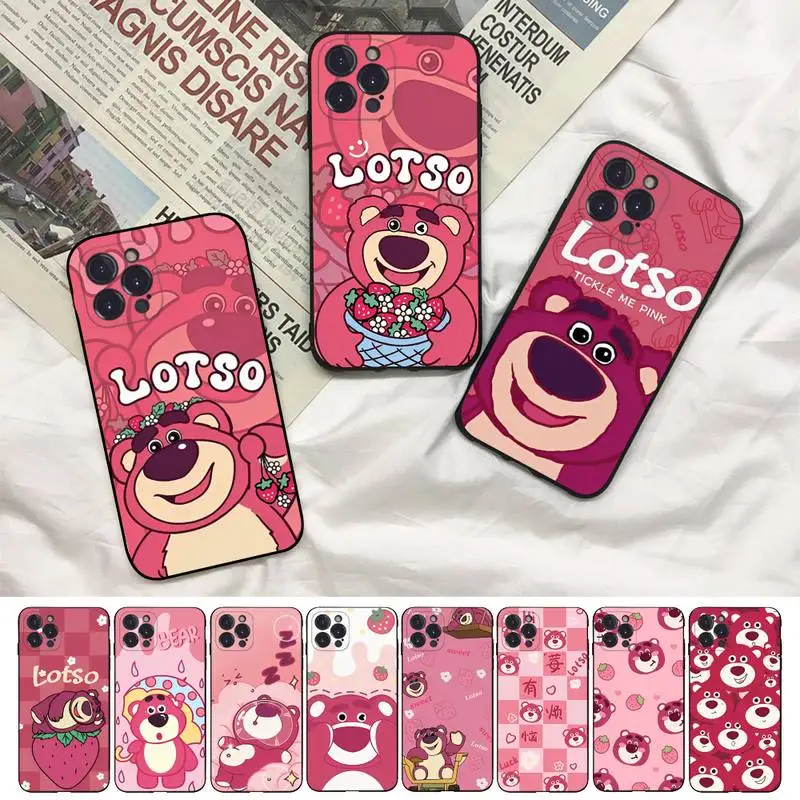 

Cute Cartoon Anime Role Lotso Doll Phone Case For iPhone 14 11 12 13 Mini Pro XS Max Cover 6 7 8 Plus X XR SE 2020 Funda Shell