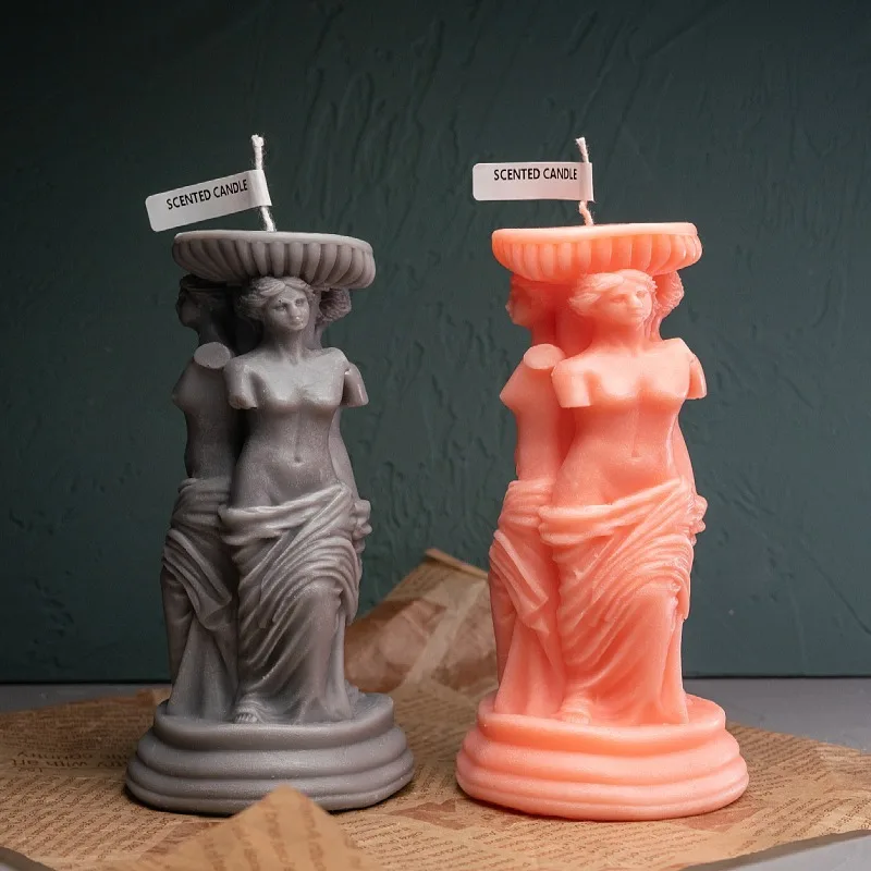 

Creative three-sided Venus scented candle Home decoration art sculpture candle room decor aesthetic table decoration accessories