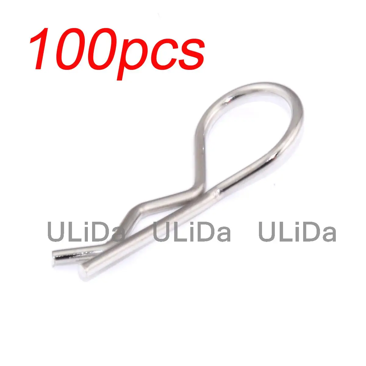 

100PCS Car Body Shell Clips Stainless Steel RC 1/8 Body Clips Pins Bend Post Remote Control Car Parts Truck Buggy Shell
