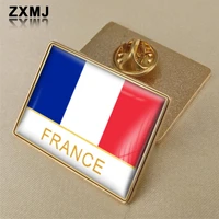 zxmj flag brooch franch flag crystal badge national emblem coat of arms of france national flower brooch badges lapel pins