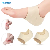 pexmen 2pcs heel protectors heel cups with cushions achilles bursitis cracked foot plantar fasciitis pain relief heel pads